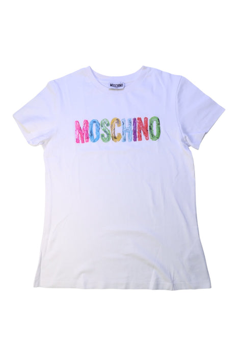 A White Short Sleeve T Shirts from Moschino in size 12Y for neutral. (Front View)
