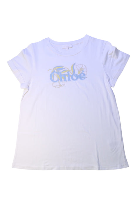 A White Short Sleeve T Shirts from Chloe in size 14Y for girl. (Front View)