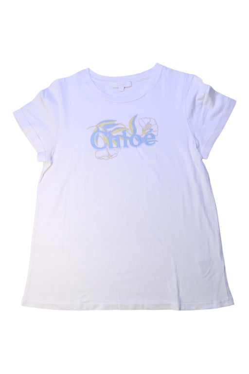 A White Short Sleeve T Shirts from Chloe in size 14Y for girl. (Front View)