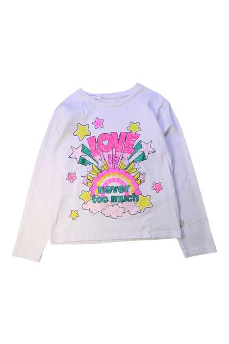 A White Long Sleeve T Shirts from Billieblush in size 8Y for girl. (Front View)
