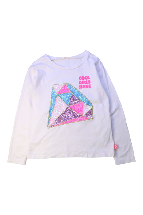 A White Long Sleeve Tops from Billieblush in size 8Y for girl. (Front View)