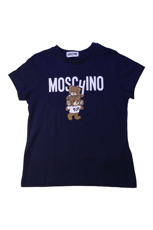 A Navy Short Sleeve T Shirts from Moschino in size 8Y for girl. (Front View)