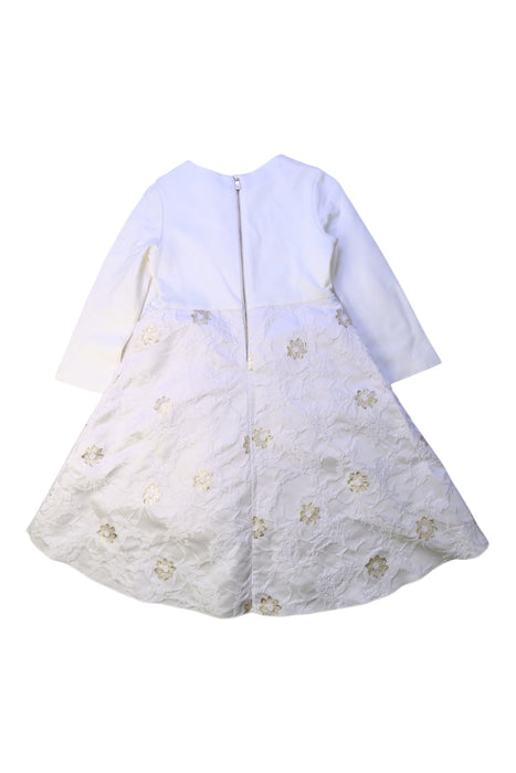 A White Long Sleeve Dresses from I Pinco Pallino in size 6T for girl. (Back View)