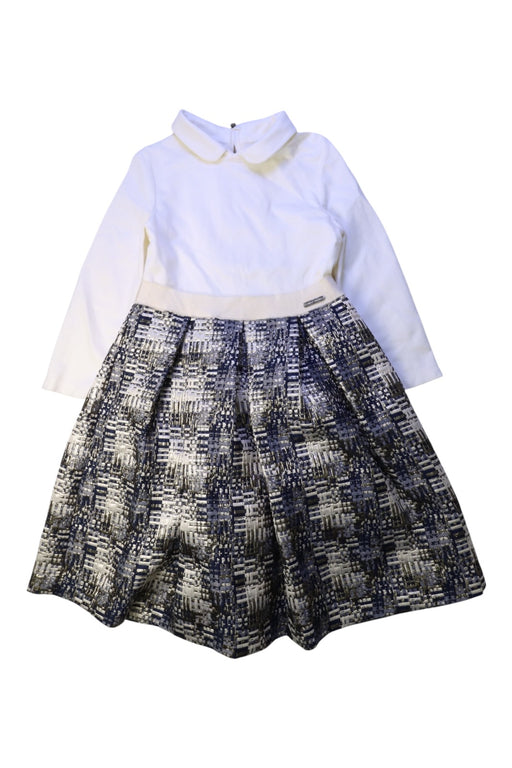 A White Long Sleeve Dresses from I Pinco Pallino in size 8Y for girl. (Front View)