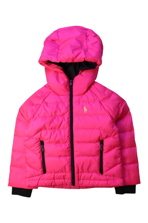 A Pink Puffer/Quilted Coats & Outerwear from Polo Ralph Lauren in size 4T for girl. (Front View)