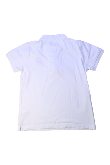 A White Short Sleeve Polos from Shanghai Tang in size 6T for boy. (Back View)