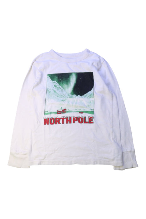 A White Long Sleeve T Shirts from Crewcuts in size 6T for boy. (Front View)