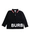 A Black Long Sleeve Polos from Burberry in size 3T for boy. (Front View)