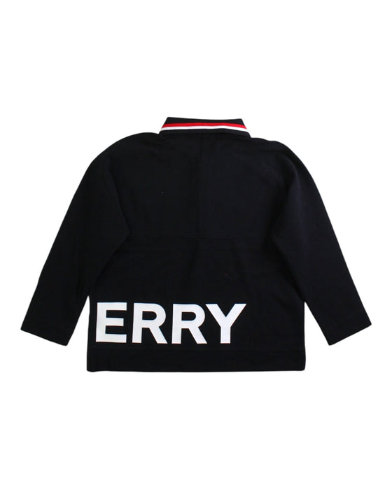 A Black Long Sleeve Polos from Burberry in size 3T for boy. (Back View)