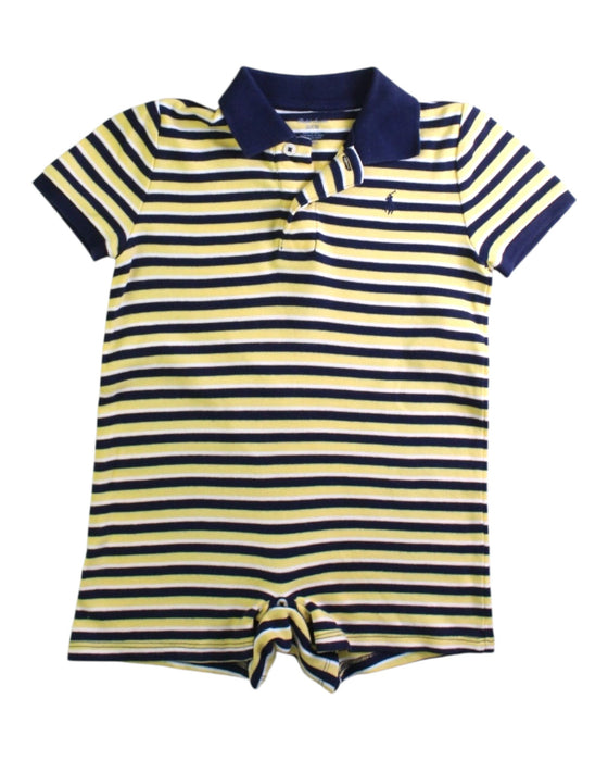 A Navy Short Sleeve Rompers from Ralph Lauren in size 2T for neutral. (Front View)