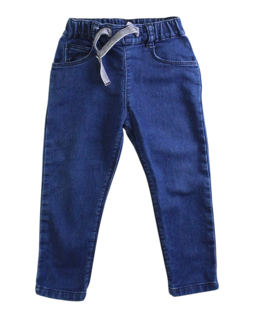 A Blue Jeans from Petit Bateau in size 12-18M for boy. (Front View)