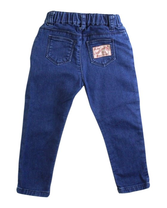 A Blue Jeans from Petit Bateau in size 12-18M for boy. (Back View)