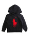 A Black Hooded Sweatshirts from Polo Ralph Lauren in size 3T for boy. (Front View)