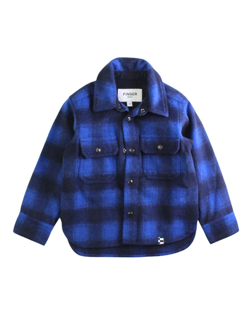 A Blue Lightweight Jackets from Finger in the Nose in size 2T for boy. (Front View)
