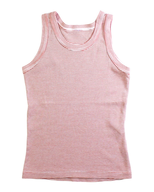 A Red Sleeveless Tops from Petit Bateau in size 2T for boy. (Front View)
