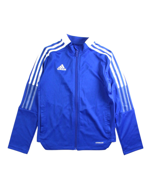 A Blue Lightweight Jackets from Adidas in size 10Y for boy. (Front View)