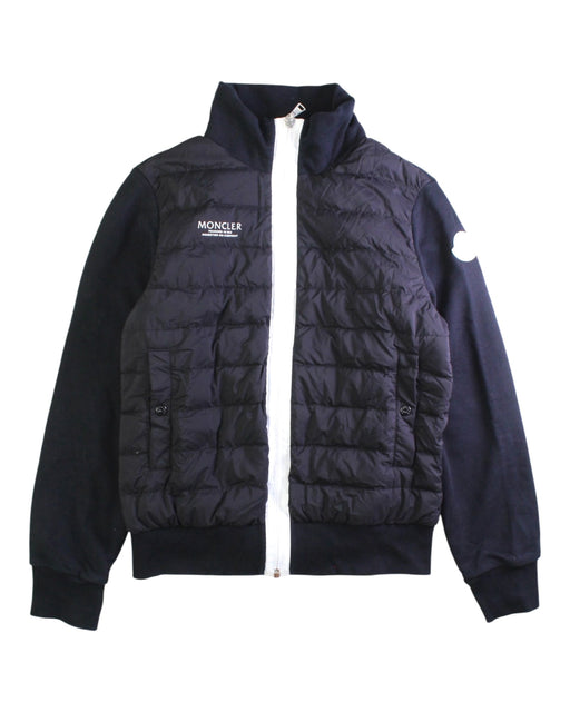 A Black Puffer/Quilted Jackets from Moncler in size 12Y for boy. (Front View)