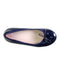 A Navy Flats from Jacadi in size 5T for girl. (Front View)