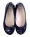 A Navy Flats from Jacadi in size 5T for girl. (Back View)