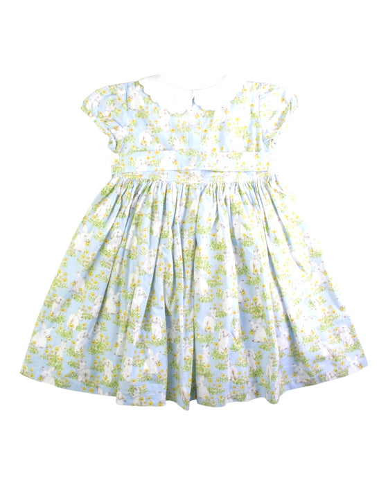 A Blue Short Sleeve Dresses from Confiture in size 5T for girl. (Back View)