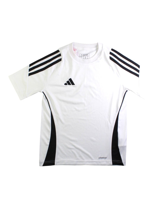 A White Active Tops from Adidas in size 9Y for boy. (Front View)