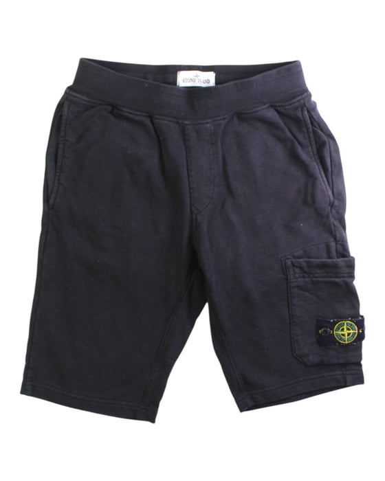 A Black Shorts from Stone Island in size 10Y for boy. (Front View)