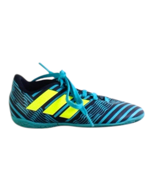 A Blue Cleats/Soccer Shoes from Adidas in size 5T for neutral. (Front View)