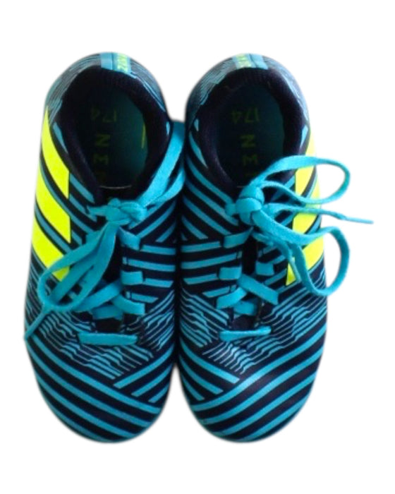 A Blue Cleats/Soccer Shoes from Adidas in size 5T for neutral. (Back View)