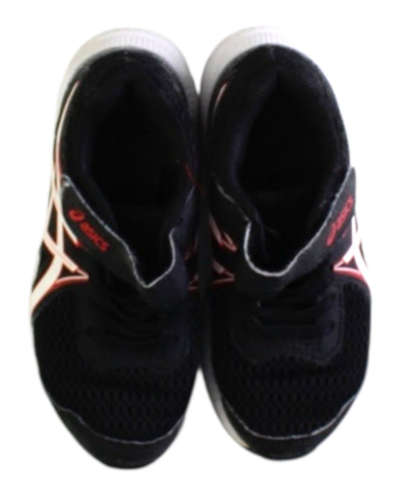 A Black Sneakers from ASICS in size 4T for boy. (Back View)