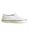 A White Slip Ons from Native Shoes in size 6T for boy. (Front View)