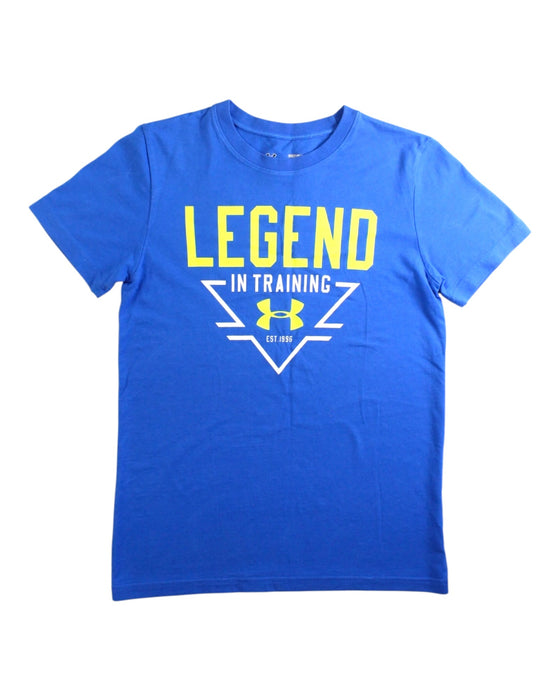 A Blue Short Sleeve T Shirts from Under Armour in size 7Y for boy. (Front View)