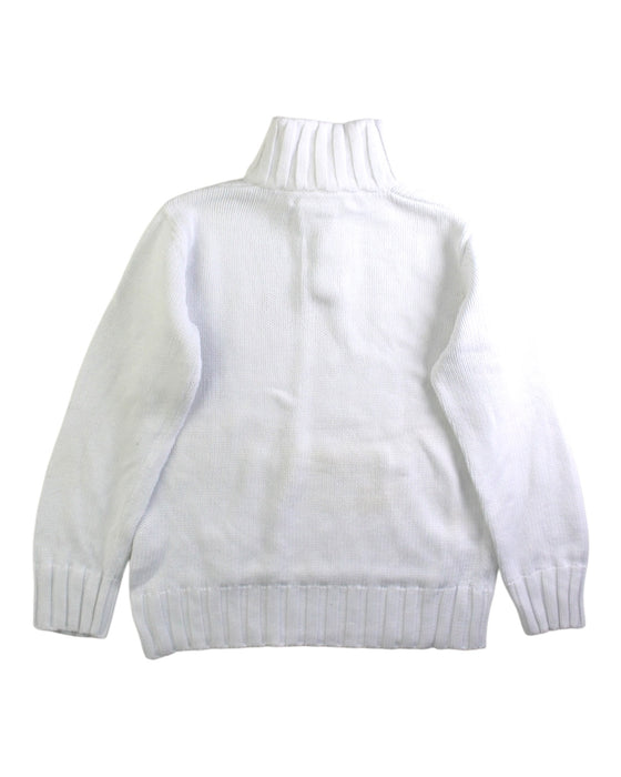 A White Buttoned Sweatshirts from Shanghai Tang in size 6T for boy. (Back View)
