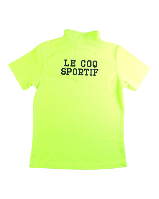 A Yellow Short Sleeve Polos from Le Coq Sportif in size 10Y for boy. (Back View)