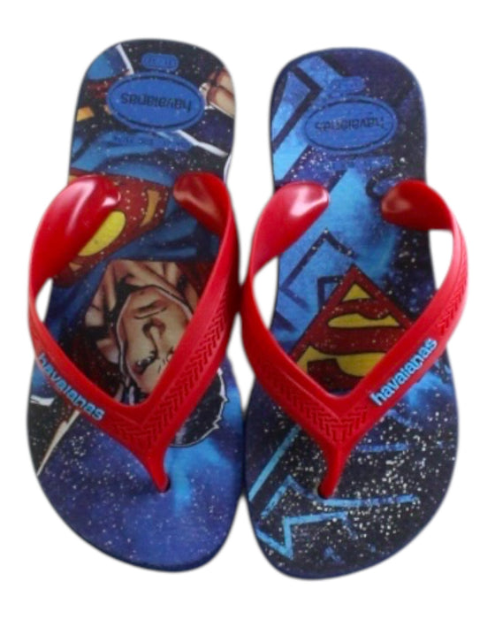 A Blue Flip Flops from Havaianas in size 7Y for boy. (Back View)
