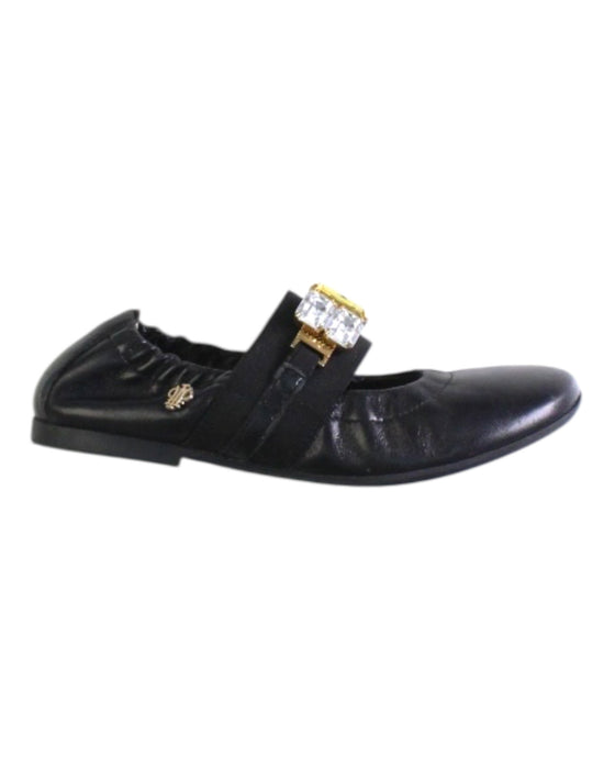 A Black Flats from I Pinco Pallino in size 7Y for girl. (Front View)