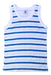 A Blue Sleeveless Shirts from Petit Bateau in size 3T for boy. (Front View)