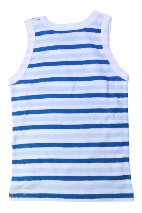 A Blue Sleeveless Shirts from Petit Bateau in size 3T for boy. (Back View)
