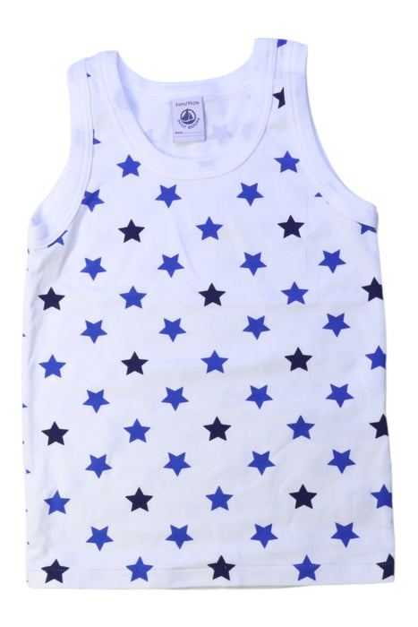 A White Sleeveless Tops from Petit Bateau in size 3T for boy. (Front View)