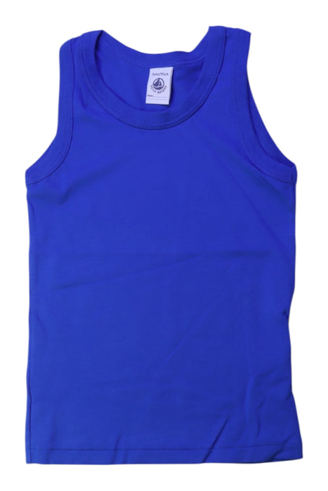 A Blue Sleeveless Shirts from Petit Bateau in size 3T for boy. (Front View)