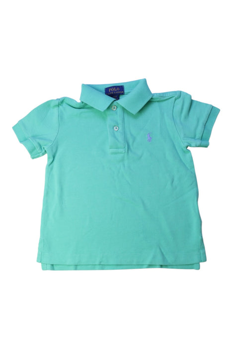 A Green Short Sleeve Polos from Polo Ralph Lauren in size 2T for boy. (Front View)