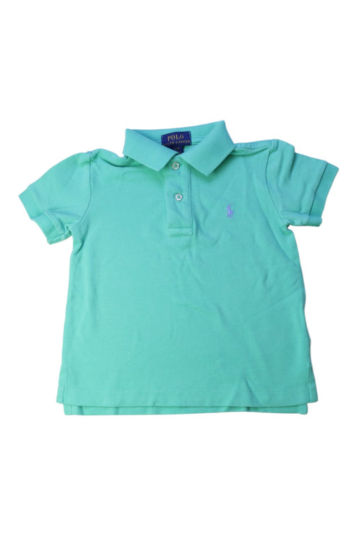 A Green Short Sleeve Polos from Polo Ralph Lauren in size 2T for boy. (Front View)