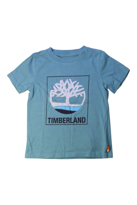 A Blue Short Sleeve T Shirts from Timberland in size 3T for boy. (Front View)