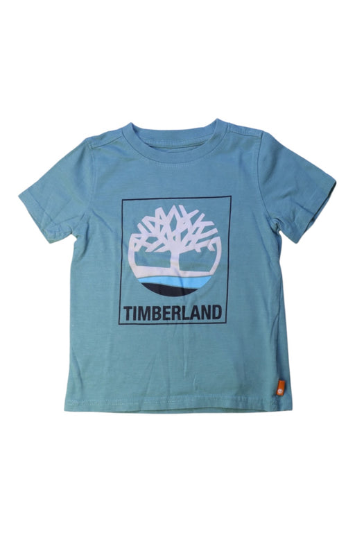 A Blue Short Sleeve T Shirts from Timberland in size 3T for boy. (Front View)