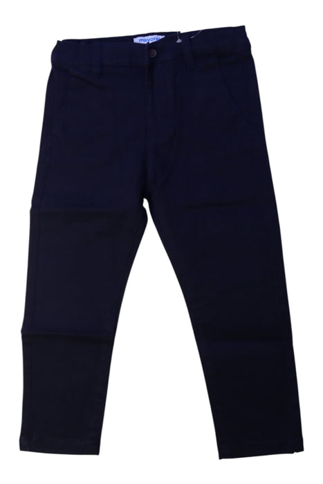 A Black Casual Pants from Mayoral in size 2T for boy. (Front View)