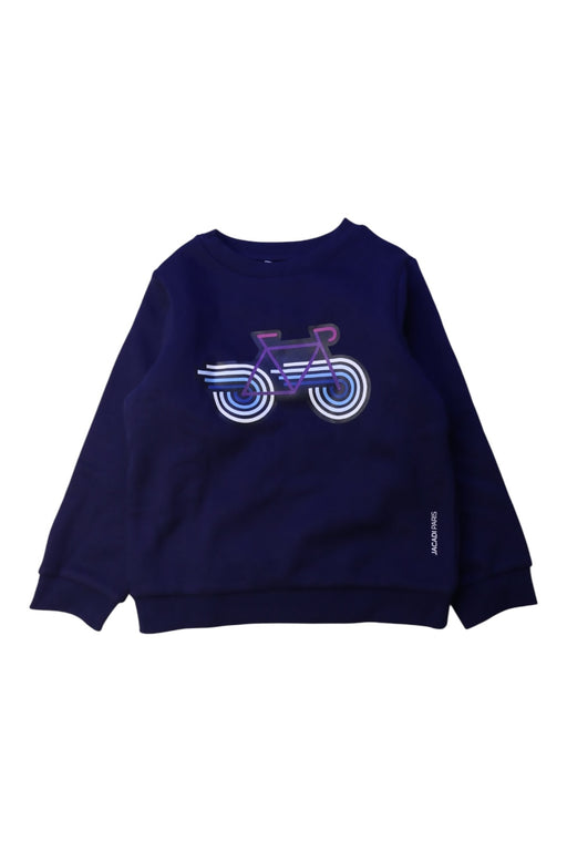 A Navy Crewneck Sweatshirts from Jacadi in size 6T for boy. (Front View)