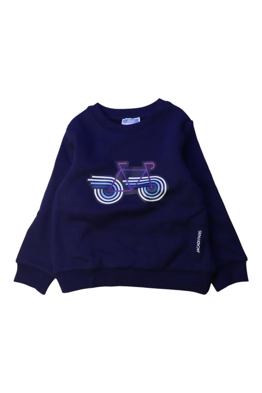 A Navy Crewneck Sweatshirts from Jacadi in size 4T for boy. (Front View)