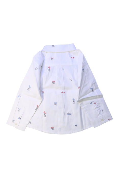A White Long Sleeve Shirts from Jacadi in size 2T for boy. (Back View)