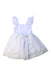 A White Sleeveless Dresses from Vertbaudet in size 3T for girl. (Back View)