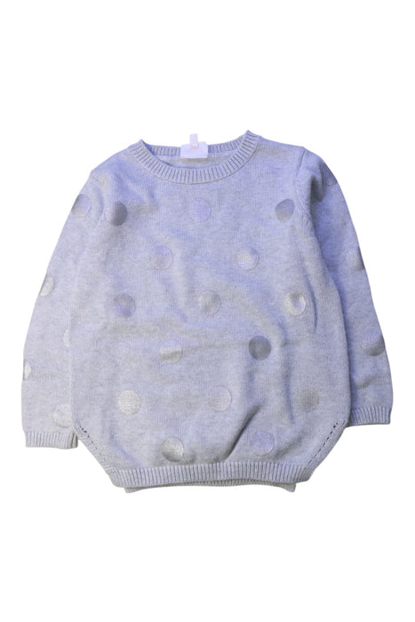 A Grey Knit Sweaters from Seed in size 3T for girl. (Front View)