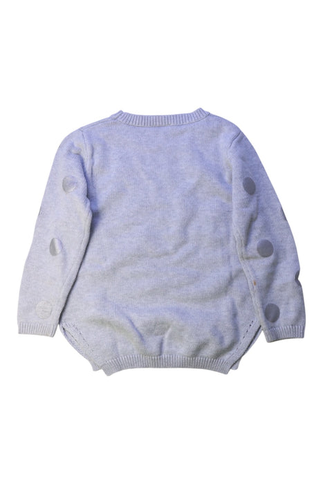 A Grey Knit Sweaters from Seed in size 3T for girl. (Back View)